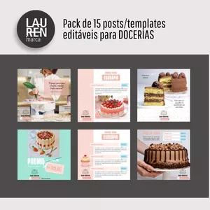 Imagem de capa para o Ebook Pack Posts Doceria