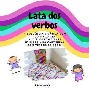 Imagem de capa para o Ebook Lata de Verbos + Sequência Didática