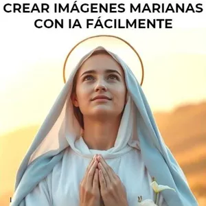 Imagen de portada para Ebook Cómo crear imágenes marianas con IA fácilmente