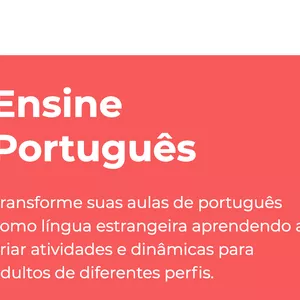 Imagem de capa para o Curso online Ensine Português