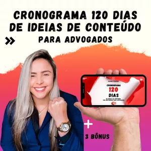 Imagem de capa para o Curso online Cronograma 120 Dias de Ideais de Conteúdo p/ Advogados