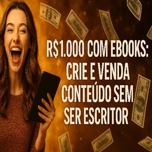Imagem de capa para o Ebook R$1000 com eBooks Crie e Venda Conteudo Sem Ser Escritor