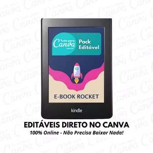 Imagem principal do produto Canva Pack Editável - Ebook Modelo Rocket + 5 Kits Bônus