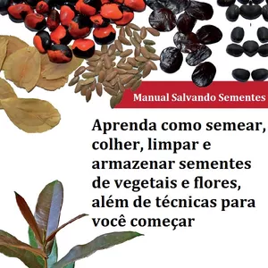 Imagem principal do produto Aprenda como semear,colher,limpar e armanezar sementes - Manual Salvando Sementes