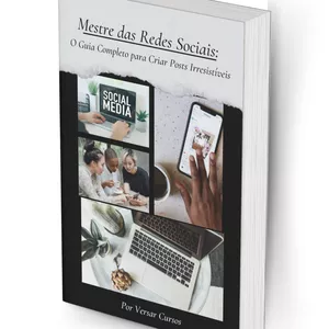 Imagem de capa para o Ebook Mestre das Redes Sociais: O guia completo para criar posts irresistíveis!