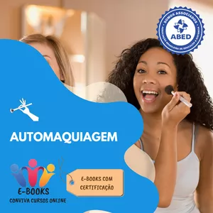 Imagem de capa para o Ebook CURSO DE AUTOMAQUIAGEM - E-book com CERTIFICADO