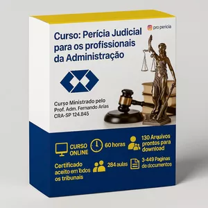 Imagem de capa para o Curso online CURSO:  Perícia Judicial para Profissionais da Administração