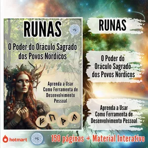 Imagem de capa para o Ebook RUNAS: O Poder do Oráculo Sagrado dos Povos Nórdicos. Aprenda a Usar Como Ferramenta de Desenvolvimento Pessoal.