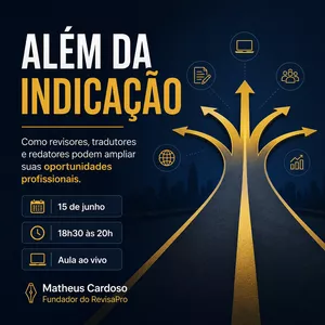 Imagem do curso Workshop Prático: Como usar Google e IA para atrair clientes para seus serviços de revisão, tradução e redação.