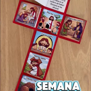 Imagen de portada para Ebook 🌿✝️ Cruz de Semana Santa | Plantilla Editable para Imprimir