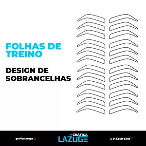 Imagem de capa para o Curso online  Folhas de treino - Design de Sobrancelhas