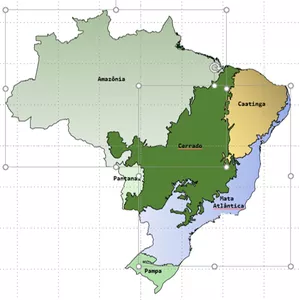 Imagem principal do produto Biomas Brasileiros - Mapa Editável para PowerPoint