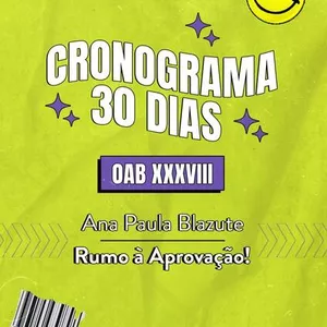 Imagem de capa para o Curso online Cronograma OAB XXXVIII – 30 Dias