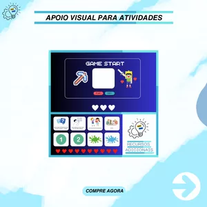 Imagem de capa para o Ebook APOIO VISUAL PRA ATIVIDADES - MINECRAFT