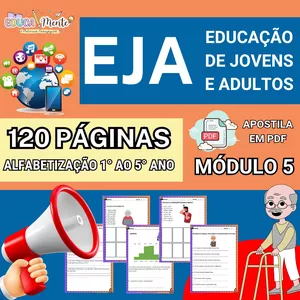 Imagem de capa para o Ebook ALFABETIZAÇÃO EJA - JOVENS E ADULTOS 