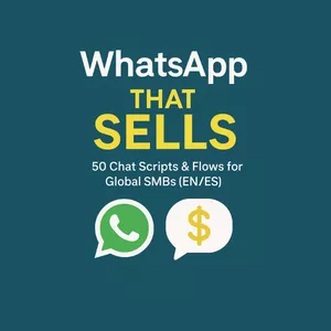 Cover image for Ebook WhatsApp that Sells: 50 Chat Scripts &amp; Flows for Global SMBs