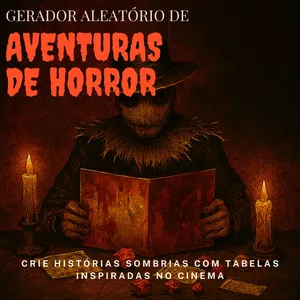 Imagem de capa para o Ebook GERADOR ALEATÓRIO DE  AVENTURAS DE RPG DE HORROR