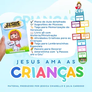 Imagem de capa para o Ebook JESUS AMA AS CRIANÇAS  🤩🎉🩷🩵💜