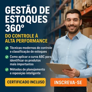 Imagem do curso Gestão de Estoques 360° – Curso com Certificado Reconhecido