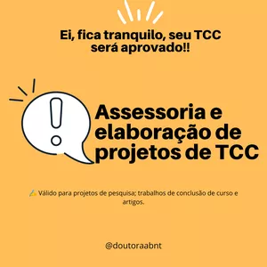 Imagem principal do produto Assessoria e Consultoria na elaboração de TCC