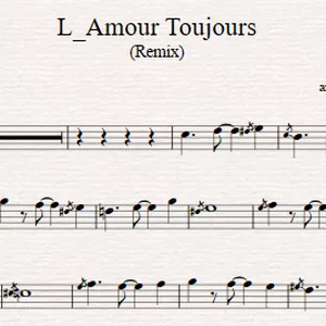 Imagen de portada para Curso online L Amour Toujours - Gigi D Agostino - Sax. Alto (Remix)