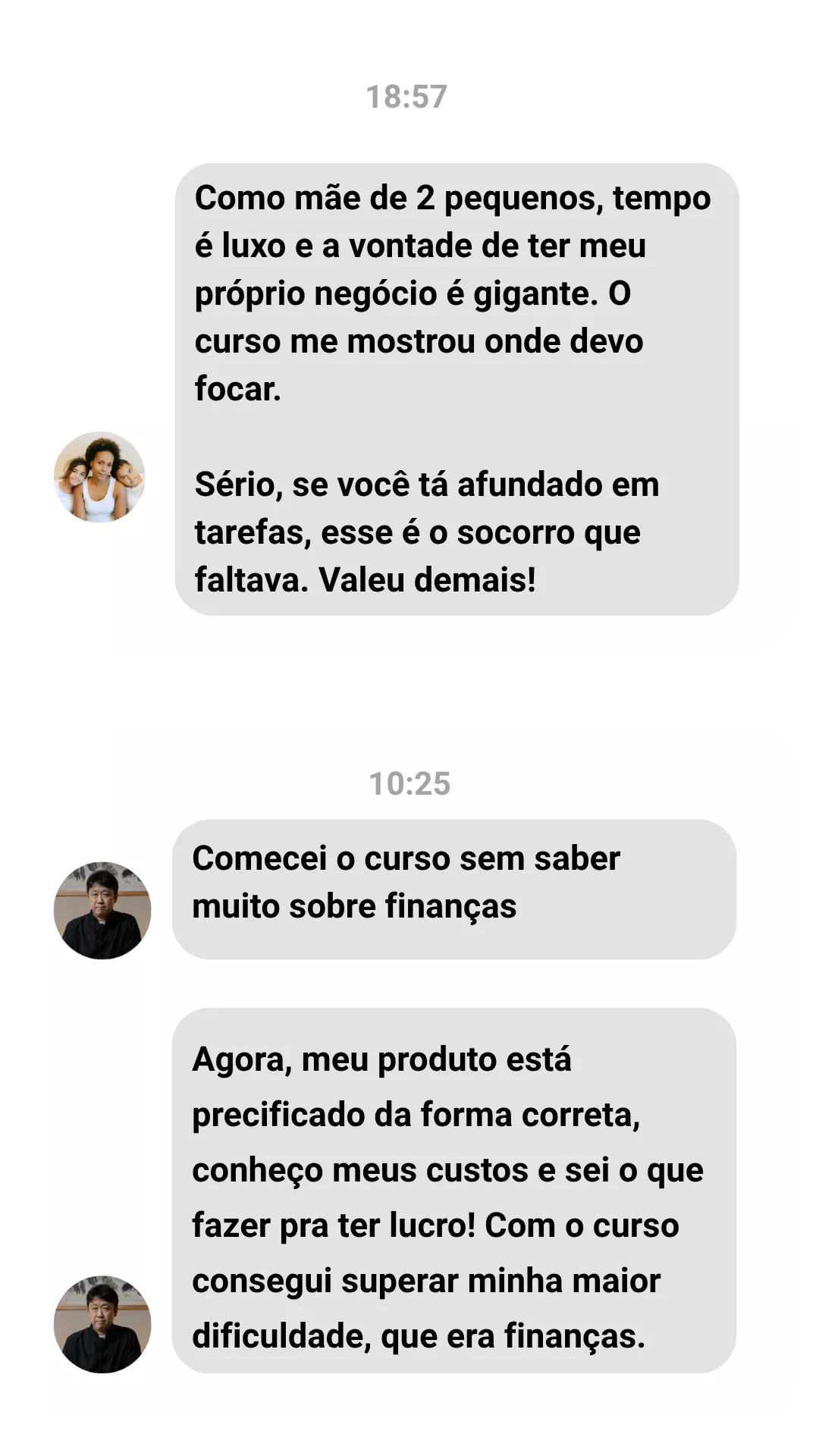 Depoimentos reais de alunos que tiraram suas ideias do papel com o método Pronto para Decolar