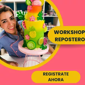 Imagen de portada para Curso online Dulce Locura Workshop Online "Tropical Cake Fondant"
