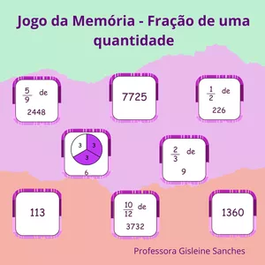 Imagem de capa para o Ebook Jogo da Memória - Fração de uma quantidade.
