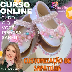 Imagem de capa para o Curso online Modulo 2 - Customização de Sapatilhas Infantil 