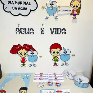 Imagem de capa para o Ebook Kit dia da água ( painel , lembrancinha,moldura , plaquinhas)