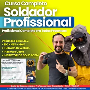 Imagem do curso Curso Completo de Soldador Profissional | Vídeo Aula + Apostilas