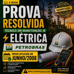 Imagem do curso EBOOK PROVA RESOLVIDA PETROBRAS JUNHO/2008 — TÉCNICO EM MANUTENÇÃO JR | ELÉTRICA
