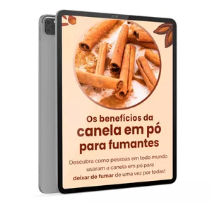 Imagem de capa para o Ebook Os benefícios da canela em pó para fumantes.