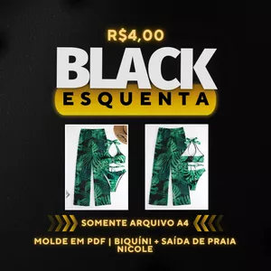 Imagem de capa para o Curso online ⚫Black November [Molde em PDF] - Biquíni + Saída de Praia Nicole. ID 4571639✨