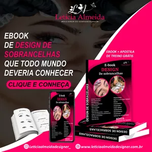Imagem de capa para o Ebook E-book Design de sobrancelhas 2.0
