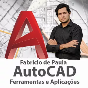 Imagem principal do produto Curso de AutoCAD: Ferramentas e Aplicações - Fabricio de Paula