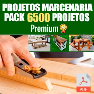 Imagem de capa para o Ebook Pacote com 6500 projetos de marcenaria completos PDF