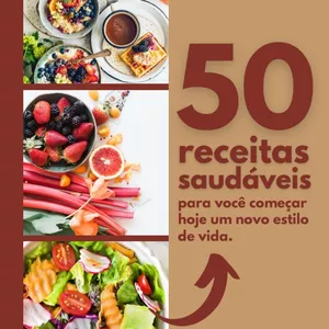 Imagem de capa para o Ebook 50 Receitas Saudáveis 