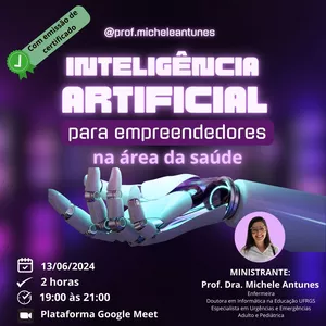 Imagem de capa para o Curso online Inteligência Artificial para Empreendedores na área da Saúde