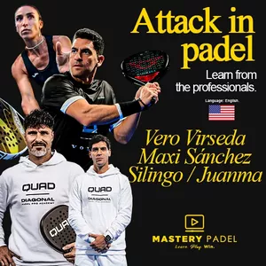 Cover image for Online course The Attack in Padel: Taught by Maxi Sánchez, Vero Virseda, Agustín Gómez Silingo &amp; Juanma Rodríguez.