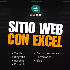 Imagen de portada para Curso online Tu sitio web profesional conectado a Excel - Membresía con licencia para un dominio.