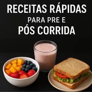 Imagem de capa para o Ebook Receitas Rápidas para Pré e Pós Corrida
