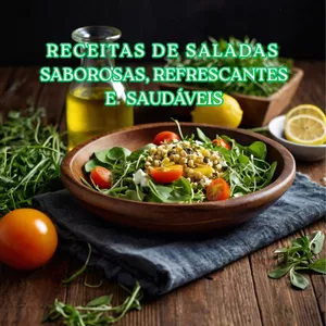 Imagem de capa para o Ebook Receitas de SALADAS, Saborosas, Refrescantes e Saudáveis