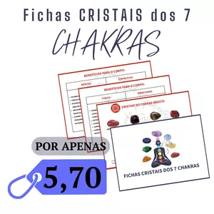 Imagem de capa para o Curso online CRISTAIS dos 7 CHAKRAS- Fichas
