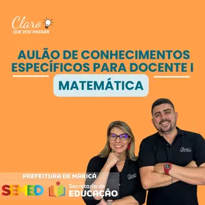 Imagem de capa para o Evento online Aulão de Matemática (Conhecimentos Específicos) para SEMED Maricá | Docente 1 