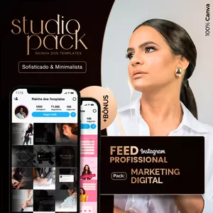 Imagem de capa para o Curso online Studio Pack Marketing Digital / Afiliado - Rainha dos Templates