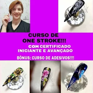 Imagem de capa para o Curso online Decorações em One Stroke Iniciante ao avançado