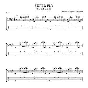 Cover image for Online course SUPER FLY (Curtis Mayfield) Bass Transcription, Score & Tab Lesson