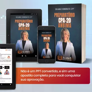 Imagem de capa para o Ebook Apostila CPA-20 - Atualizada a Mais Completa e Assertiva do Mercado!