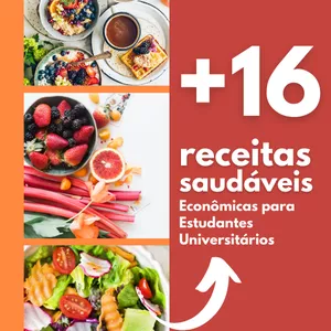 Imagem de capa para o Ebook Receitas Saudáveis e Econômicas para Estudantes Universitários